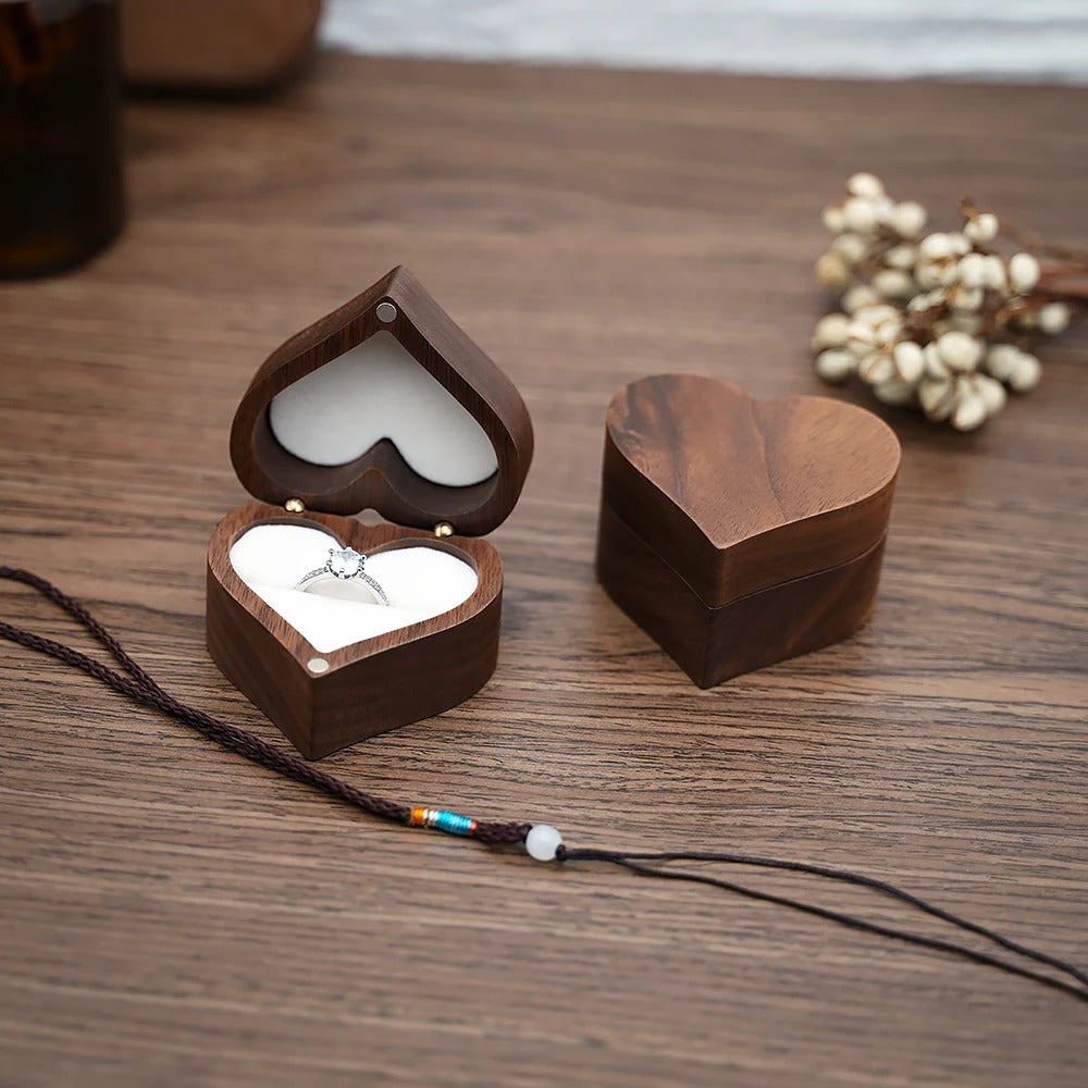 Heart wedding ring box