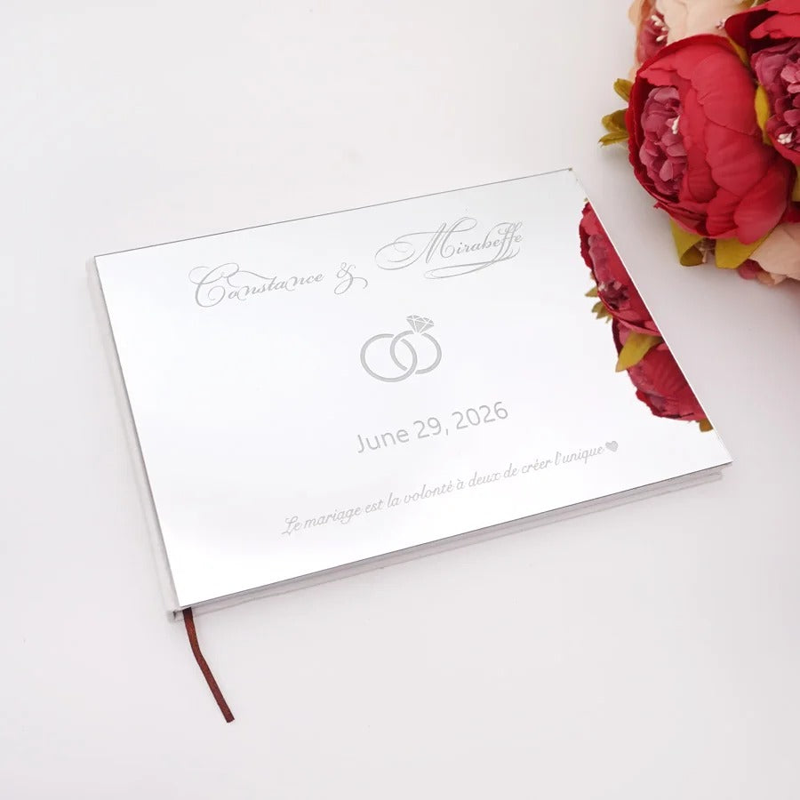 Wedding memory mirror book