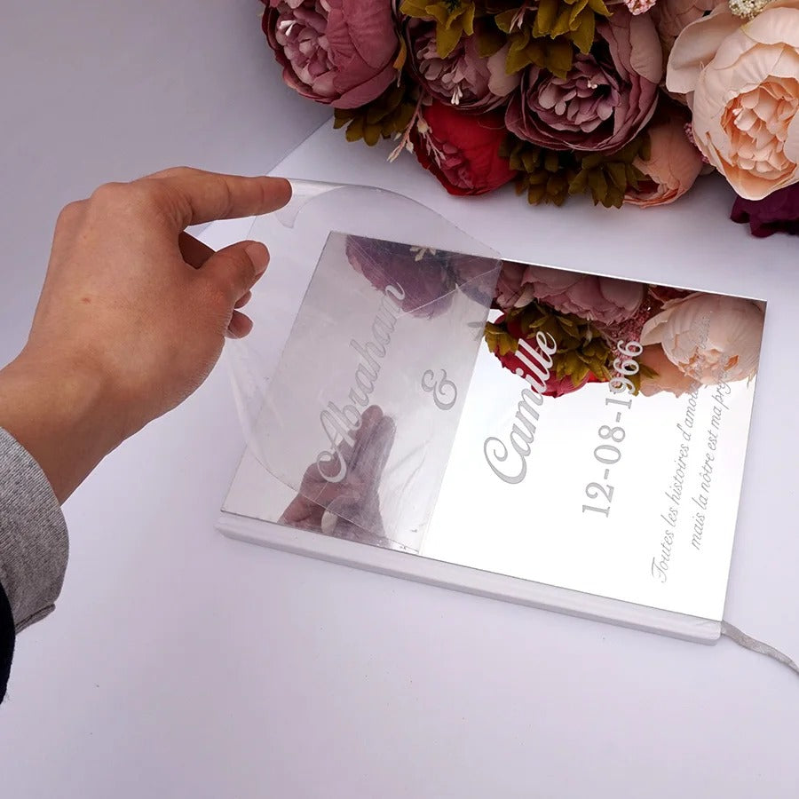 Wedding memory mirror book