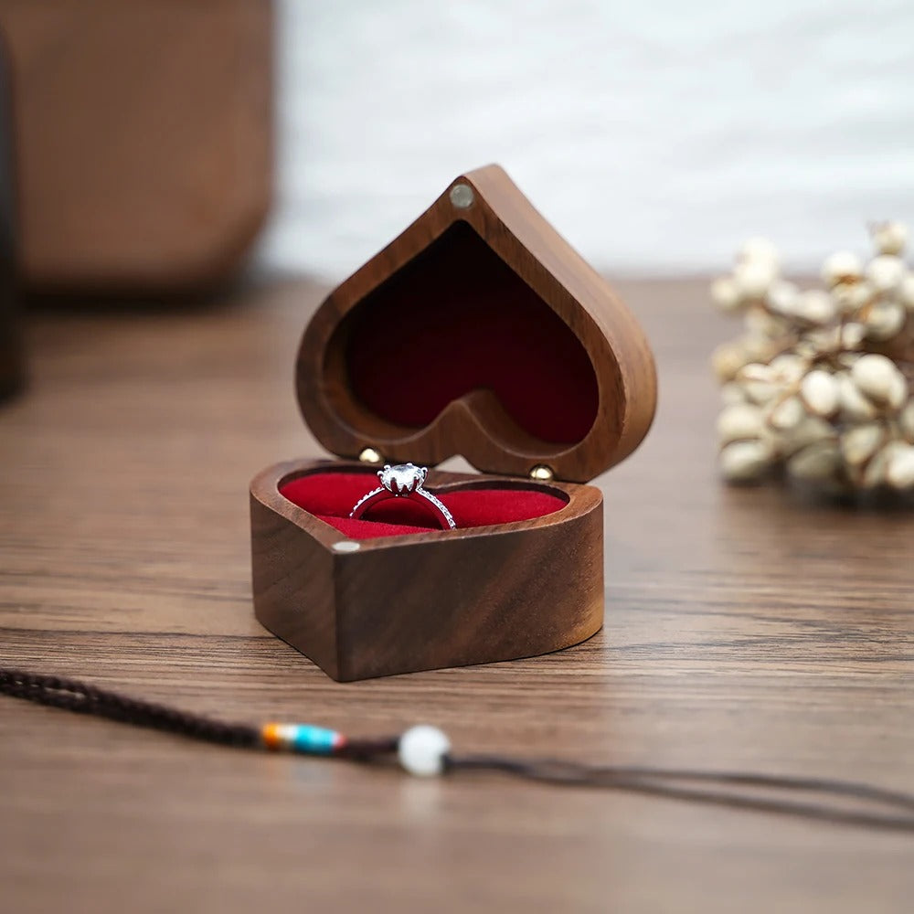 Heart wedding ring box