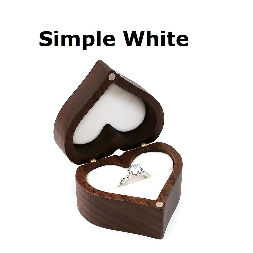 Heart wedding ring box